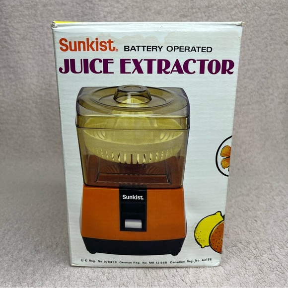 Vintage Sunkist Juice Extractor-Juicer-Battery Powered-Vtg-80s-Classic-Healthy - Picture 3 of 14